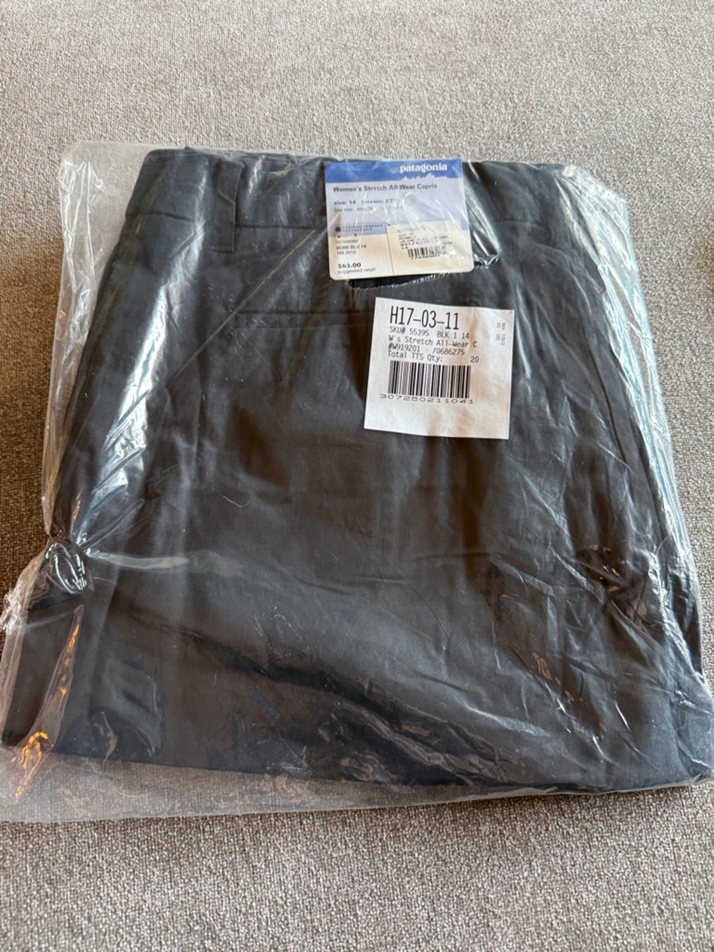 Patagonia Black Women's Stretch All-Weather  Capris